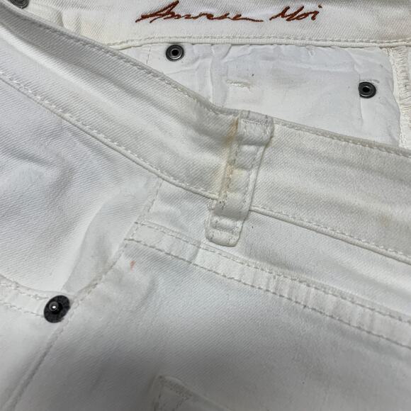 Amuse Society White Skinny Jeans Button Fly Sz 26 - Picture 9 of 10
